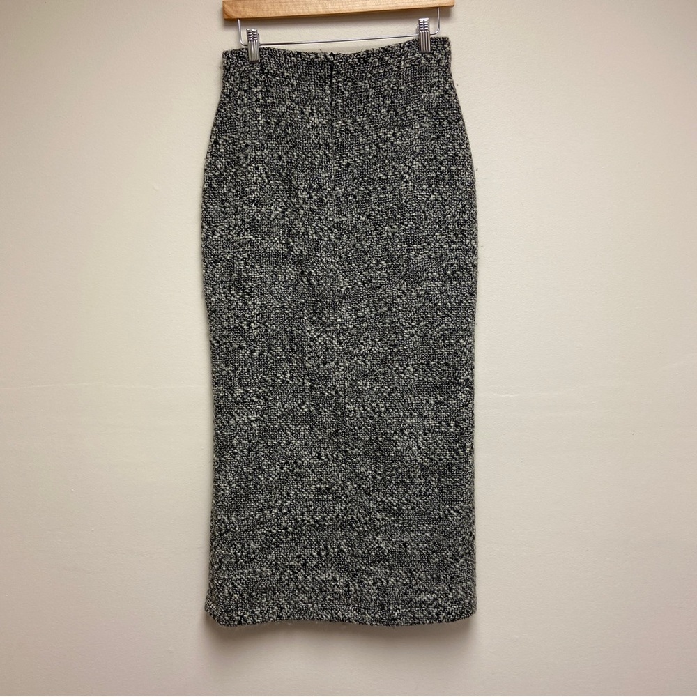 Elegant Gray Midi Skirt